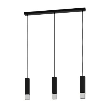 EGLO 99698 LED függeszték GU10 3x4,5W fek/ezüst Butrano