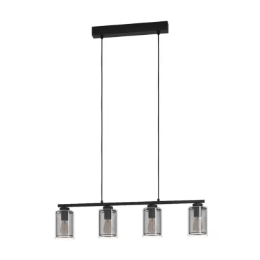 EGLO 99707 Függeszték E27 4x40W fekete Zocabon