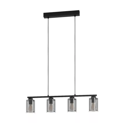 EGLO 99707 Függeszték E27 4x40W fekete Zocabon