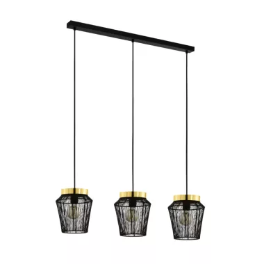 EGLO 99807 Függeszték E27 3x40Wfek/csiszréz Escandidos