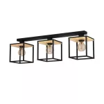 EGLO 99856 mennyezeti lámpa E27 3x40Wfekete/fa LIBERTAD
