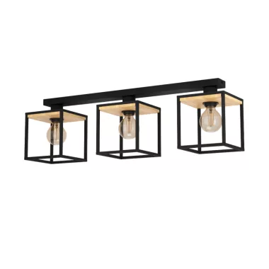 EGLO 99856 mennyezeti lámpa E27 3x40Wfekete/fa LIBERTAD