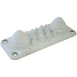   TRACON EKBV-03 Elosztószekrény kábelbevezető, gumi, 14db kábelhez 222x92mm; IP55