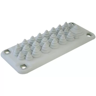 TRACON EKBV-04 Elosztószekrény kábelbevezető, gumi, 25db kábelhez 222x92mm; IP55