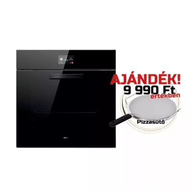 ELICA PRF0199718_PIZZA - Beépíthető sütő VIRTUS MULTI 60 TFT PYRO BL + Ajándék Pizzaszett