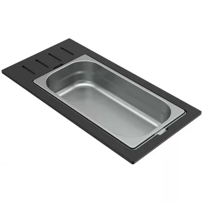   ELLECI KD011065IN - Tároló edény egyrészes gourmet 366 (Inox) HPL kerettel