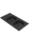 ELLECI KD012065BK - Tároló edény háromrészes gourmet 433 fekete HPL kerettel ELLECI KD012065BK - Tároló edény háromrészes gourmet 433 fekete HPL kerettel