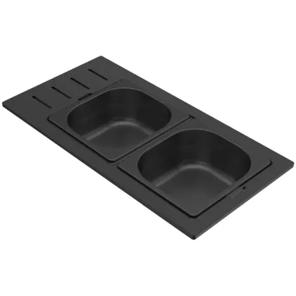 ELLECI KD012065BK - Tároló edény háromrészes gourmet 433 fekete HPL kerettel ELLECI KD012065BK - Tároló edény háromrészes gourmet 433 fekete HPL kerettel