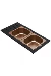 ELLECI KD012065BZ - Tároló edény háromrészes gourmet 433 bronz HPL kerettel ELLECI KD012065BZ - Tároló edény háromrészes gourmet 433 bronz HPL kerettel