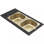   ELLECI KD012065GD - Tároló edény háromrészes gourmet 433 arany HPL kerettel