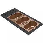 ELLECI KD013065BZ - Tároló edény háromrészes gourmet 433 bronz HPL kerettel