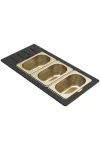 ELLECI KD013065GD - Tároló edény háromrészes gourmet 433 arany HPL kerettel ELLECI KD013065GD - Tároló edény háromrészes gourmet 433 arany HPL kerettel