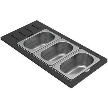 ELLECI KD013065IN - Tároló edény háromrészes gourmet 433 inox HPL kerettel ELLECI KD013065IN - Tároló edény háromrészes gourmet 433 inox HPL kerettel