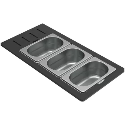ELLECI KD013065IN - Tároló edény háromrészes gourmet 433 inox HPL kerettel ELLECI KD013065IN - Tároló edény háromrészes gourmet 433 inox HPL kerettel