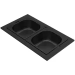   ELLECI KF012065BK - Tároló edény kétrészes gourmet 366 fekete HPL kerettel
