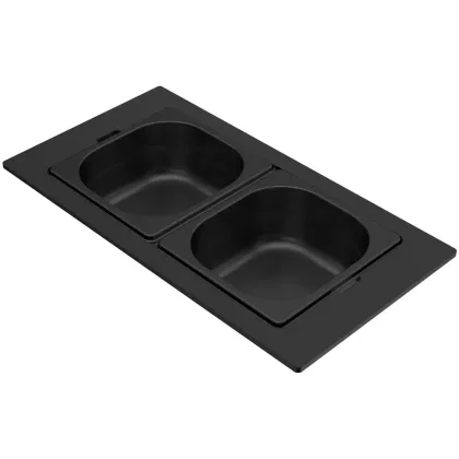 ELLECI KF022065BK - Tároló edény kétrészes gourmet 410 fekete HPL kerettel ELLECI KF022065BK - Tároló edény kétrészes gourmet 410 fekete HPL kerettel