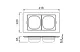 ELLECI KF042065BK - Tároló edény kétrészes gourmet 418 fekete HPL kerettel ELLECI KF042065BK - Tároló edény kétrészes gourmet 418 fekete HPL kerettel