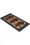 ELLECI KF043065BZ - Tároló edény háromrészes gourmet 418 bronz HPL kerettel ELLECI KF043065BZ - Tároló edény háromrészes gourmet 418 bronz HPL kerettel