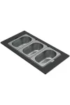 ELLECI KF043065IN - Tároló edény háromrészes gourmet 418 inox HPL kerettel ELLECI KF043065IN - Tároló edény háromrészes gourmet 418 inox HPL kerettel