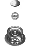ELLECI KITASP-A-1VTELL-IN - STANDARD OPEN UP automata dugókiemelő egymedencés mosogatókhoz - inox