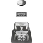   ELLECI KITASP-Q-1VSELL-IN - SQUARE (PUSH-CONTROL OPEN UP) automata dugókiemelő egymedencés mosogatókhoz - inox