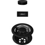   ELLECI KITASPT-F-1VSELL-BK - FLOW-PRO OPEN TWIST (tekerős) automata dugókiemelő egymedencés mosogatókhoz - fekete