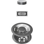   ELLECI KITASPT-F-1VSELL-IN - FLOW-PRO OPEN TWIST (tekerős) automata dugókiemelő egymedencés mosogatókhoz - inox