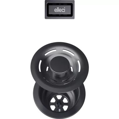 ELLECI KITWPT-F-1VSELL-GM - FLOW-PRO szűrő és négyzetes túlfolyó egymedencés mosogatókhoz - fegyveracél