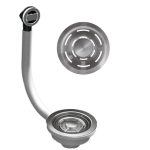   ELLECI KITWPT-FB-1VTELL-IN - FLOW szűrő és túlfolyó egymedencés mosogatókhoz inox