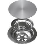   ELLECI KITWPT-FBC-1VTELL-IN - GHOST SYSTEM szűrőtakaró, szűrő és túlfolyó egymedencés mosogatókhoz - inox