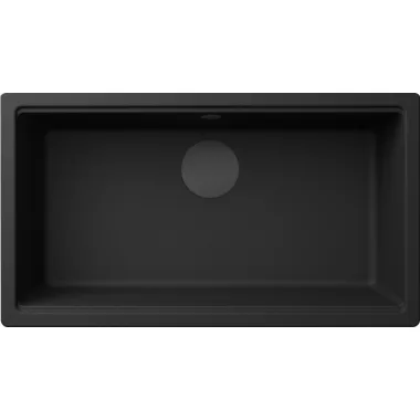 ELLECI LG213040BSOBKM - Mosogatótálca Time 130 UM G40 Nero fekete tartozékokkal munkalap alá szerelhető