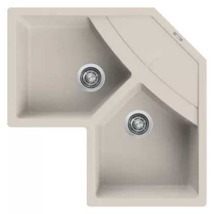   ELLECI LGUCOR39 - Mosogatótálca Unico CORNER sarok G39 Bianco soft