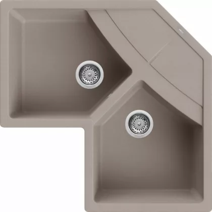   ELLECI LGUCOR43 - Mosogatótálca Unico CORNER sarok G43 Tortora