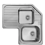   ELLECI LIKCORSACDX - Mosogatótálca Sky CORNER DX inox medence jobb oldalt