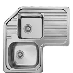   ELLECI LIKCORSACSX - Mosogatótálca Sky CORNER SX inox medence bal oldalt