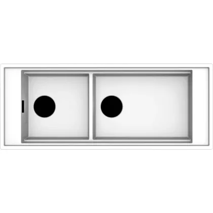   ELLECI LKM59096FBXCB - Mosogatótálca Mixology 590 K96 White fekete tartozékokkal