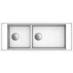 ELLECI LKM59096FIXCI - Mosogatótálca Mixology 590 K96 White inox tartozékokkal