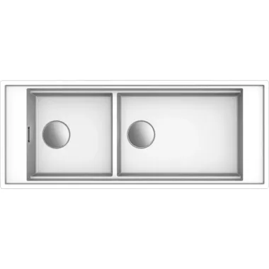 ELLECI LKM59096FIXCI - Mosogatótálca Mixology 590 K96 White inox tartozékokkal