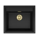   ELLECI LKS10586GLD - Mosogatótálca Sintesi 105 K86 Black arany tartozékokkal