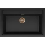   ELLECI LKS13086BRZ - Mosogatótálca Sintesi 130 K86 Black bronz tartozékokkal