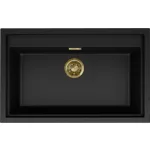   ELLECI LKS13086GLD - Mosogatótálca Sintesi 130 K86 Black arany tartozékokkal