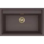 ELLECI LKS13087GLD - Mosogatótálca Sintesi 130 K87 Cocoa arany tartozékokkal