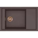   ELLECI LKS30587BRZ - Mosogatótálca Sintesi 305 K87 Cocoa arany tartozékokkal