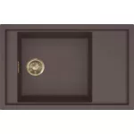   ELLECI LKS30587GLD - Mosogatótálca Sintesi 305 K87 Cocoa arany tartozékokkal