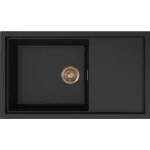   ELLECI LKS41086BRZ - Mosogatótálca Sintesi 410 K86 fekete Bronz tartozékokkal