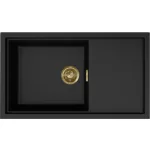   ELLECI LKS41086GLD - Mosogatótálca Sintesi 410 K86 Black arany tartozékokkal