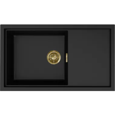 ELLECI LKS41086GLD - Mosogatótálca Sintesi 410 K86 Black arany tartozékokkal