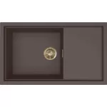   ELLECI LKS41087GLD - Mosogatótálca Sintesi 410 K87 Cocoa arany tartozékokkal