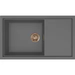   ELLECI LKS41099BRZ - Mosogatótálca Sintesi 410 K99 Concrete bronz tartozékokkal