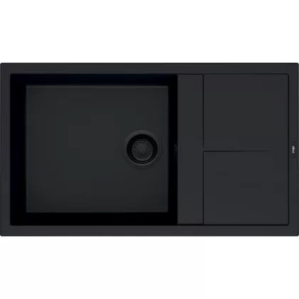   ELLECI LKU41086BKM - Mosogatótálca Unico 410 K86 Black fekete tartozékokkal